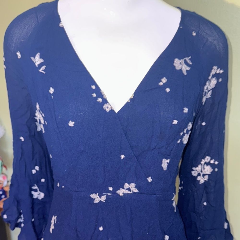 Free People Jasmine Embroidered Bell Sleeve Fit & Flare Dress - Picture 4 of 10